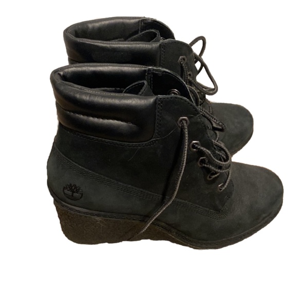 Timberland Shoes - Timberland Black Boot Wedges